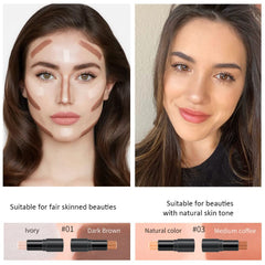 KARNAR highlighter stick adds natural glow to features.