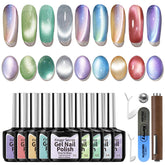 Karroy cat-eye gel nail polish set collection for versatile at-home manicures.