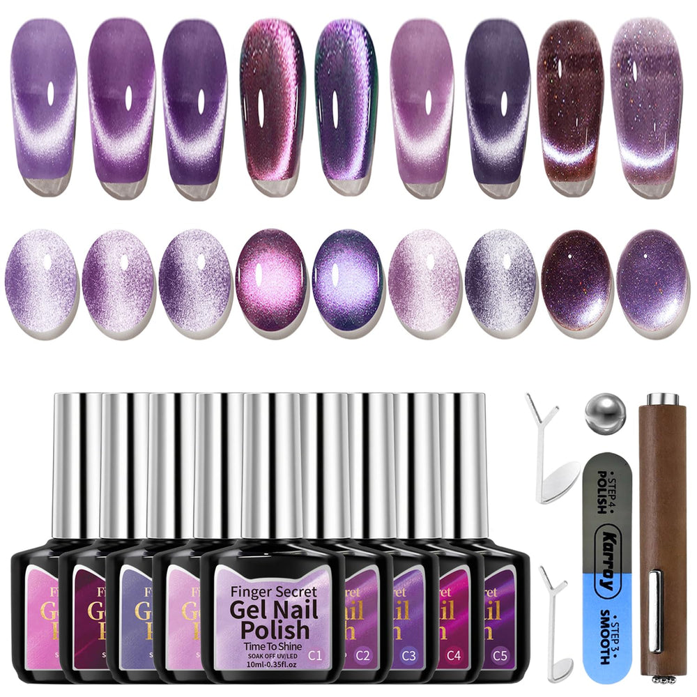 Karroy cat-eye gel polish bottle 10ml ready for at-home manicure.