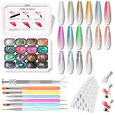 Karroy Glitter Pat Gel Nail Palette enables easy gradient ombre nails.