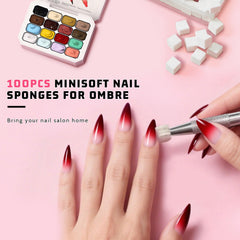 Karroy gradient application close-up showing bold color blending for creative nails