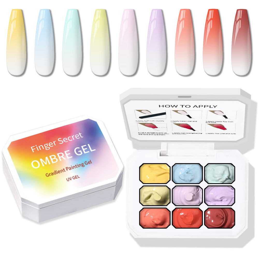 Karroy sponge pat paint nail gel ombre gradient on nails for salon-like results