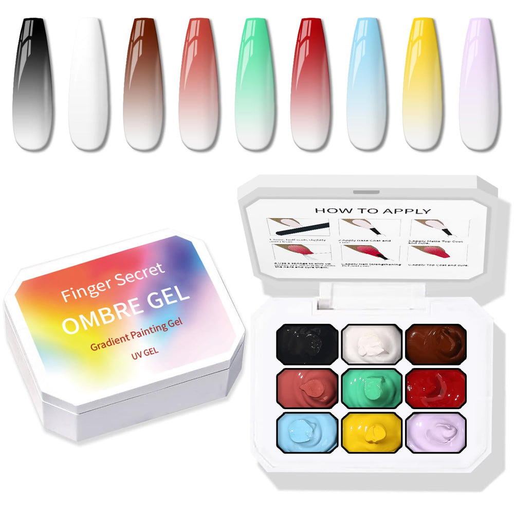 Karroy sponge pat paint nail gel creates a seamless ombre gradient on nails.