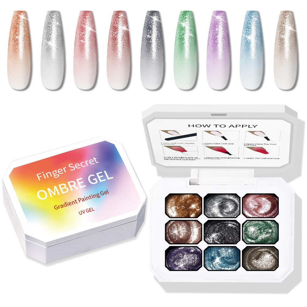 Karroy Sponge Pat Paint Nail Gel ombre gradient on nails for chic look
