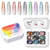 Karroy Sponge Pat Paint Nail Gel ombre gradient on nails for chic look