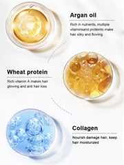 Karseell hair mask application on mid-lengths to ends for smoother styling.