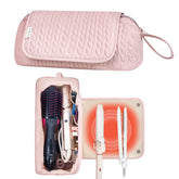 Karsyon travel hair tools bag open showing roomy interior for irons and dryers on the go