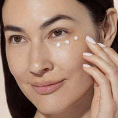 Karuna Wake Up Eye Cream with shea butter hydrates the delicate eye area