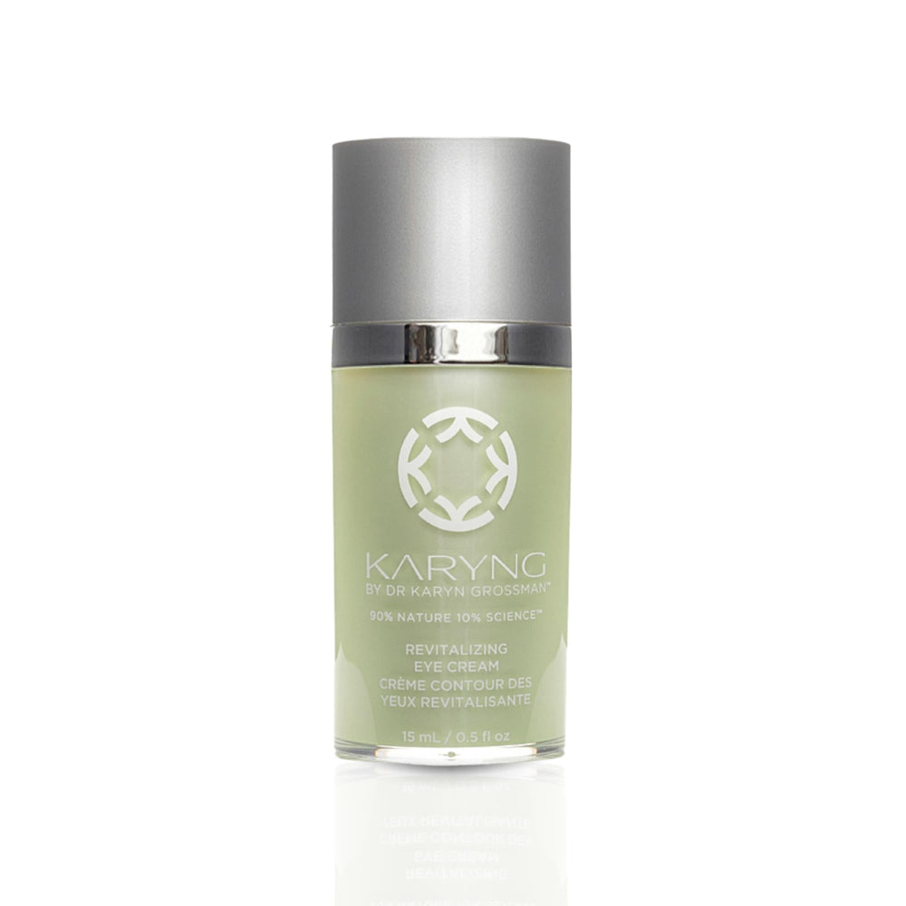 KARYNG Revitalizing Peptide Eye Cream bottle with pump for easy, refreshing under-eye hydration.