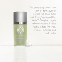 KARYNG Revitalizing Peptide Eye Cream packaging detail highlighting clean, organic design.