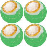 KASTU bath bombs with eucalyptus oil are poured for a refreshing spa moment.