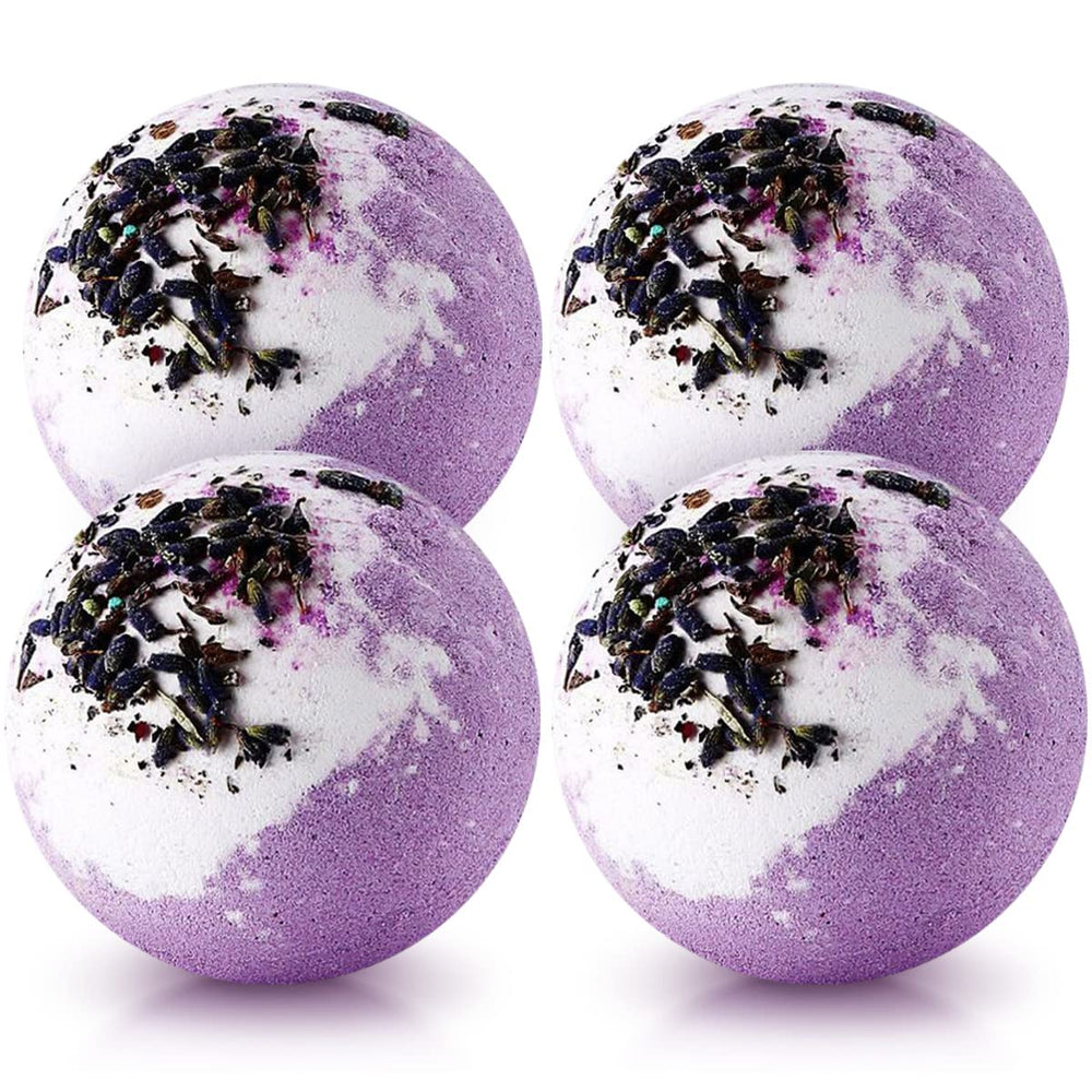 KASTU dried flower bath bombs in a gift box for a calming spa-like soak.