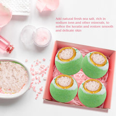 KASTU bath bombs with natural essential oils and dried flowers