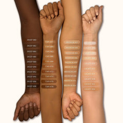Kat Von D Good Apple 004 shade swatch demonstrates pore-minimizing effect
