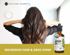 Kate Blanc Argan Oil on the face for lightweight hydration and glow.