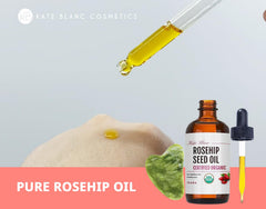 Kate Blanc rosehip oil used with gua sha for radiant skin