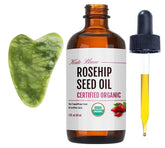 Kate Blanc rosehip oil and jade gua sha stone for smooth facial glide