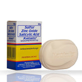 Katialis soap bar with sulfur-zinc-oxide formula for cleansing and anti-bacterial protection.