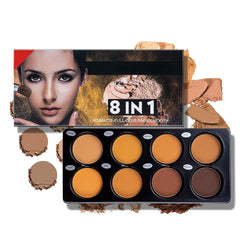 Katiluxiya Matte 8-Color Ttimming palette open view for versatile contour and glow.