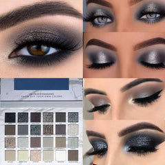 Katiluxiya smoky-eye-shadows closeup showing matte and shimmer textures and color.