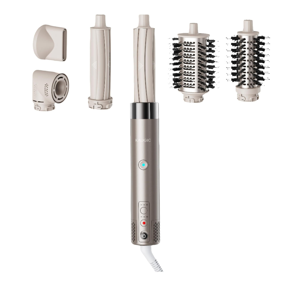 KAUGIC 6-in-1 hot air styler front view for versatile drying.