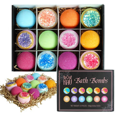 KAV geode bathbomb soak color show for Instagram-worthy bath.