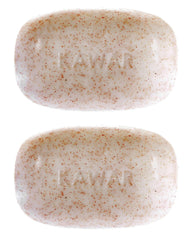 KAWAR exfoliating soap with salicylic acid refines pores and texture.