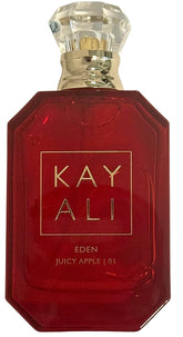 Kayali Eden Juicy Apple bottle front view, fresh fruity floral scent for everyday wear.