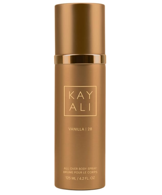 Kayali Vanilla 28 body spray bottle for daily layering and refreshment