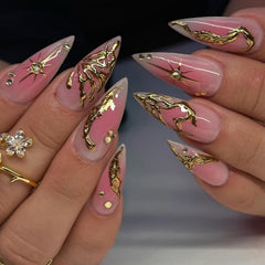 Kcjckcdd pink ombre almond nails for stylish everyday wear