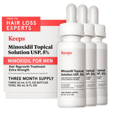 Keeps 5% minoxidil bottle pour for precise crown-area application.