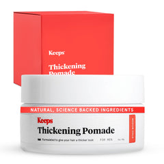 Keeps Matte Thickening Pomade bottle for daily styling with natural finish