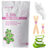 Keethem 2.5lb hard wax beads pack for home waxing sessions