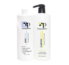 KEF BotoSmart Clarifying Shampoo bottle pour promotes shine and smoother, frizz-free hair.
