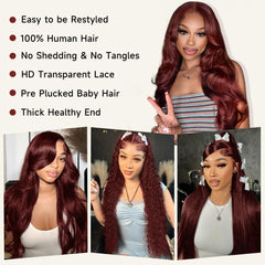 KEKEYY body wave texture wig, soft, full-bodied styling with 200% density