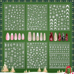 Kelhomecl Santa design decals for joyful holiday manicures at home.