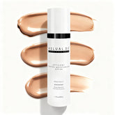 KELUAL DS anti-aging tinted moisturizer bottle closeup with sheer coverage that blends with skin