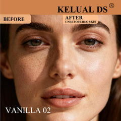 KELUAL DS sheer color swatch on skin showing universal shade match