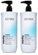 Kenra Clarify Shampoo bottle pouring rich lather to cleanse hair