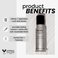 Kenra Curl Defining Creme 5 demonstrates curl refinement and defined separation.