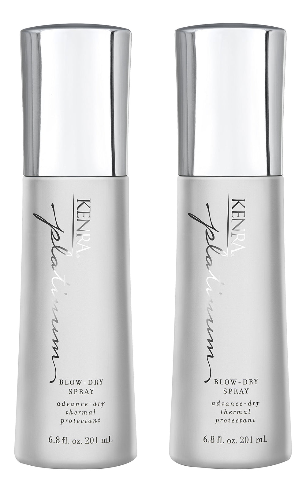 Kenra Platinum Blow-Dry Spray bottle front for fast, protected styling.