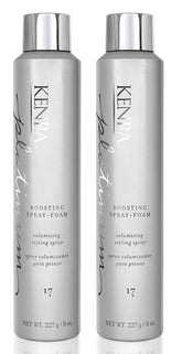 Kenra Platinum Boosting Spray-Foam 17 bottle for lightweight volumizing styling
