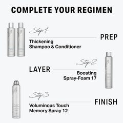 Kenra Platinum Boosting Spray-Foam 17 applied to damp hair for lift