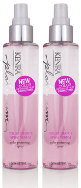 Kenra Platinum Color Charge Serum front view showing two-bottle color protection