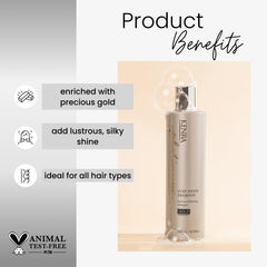 Kenra Platinum Luxe Shine conditioner bottle showing smoothing, full-bodied hair benefits.