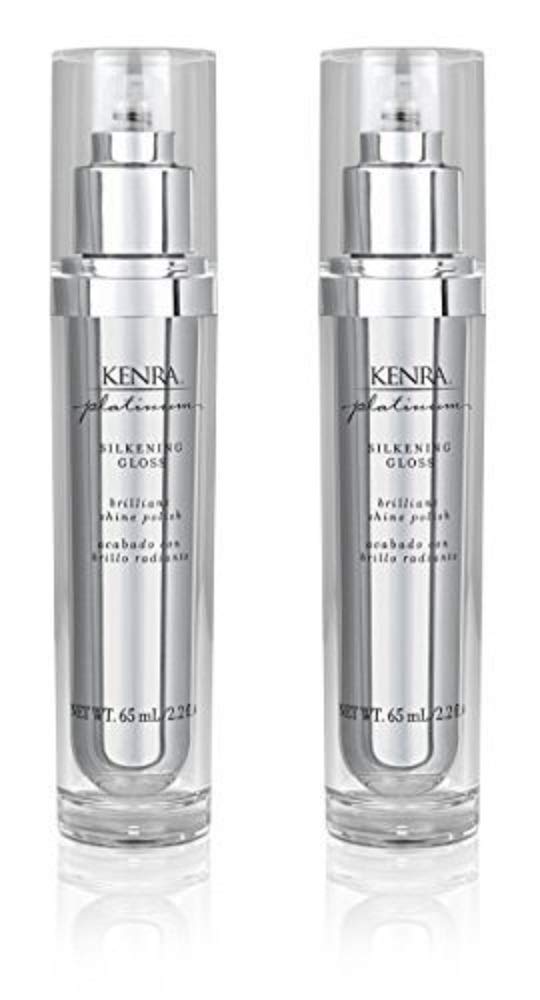 Kenra Platinum Silkening Gloss bottle for radiant shine.