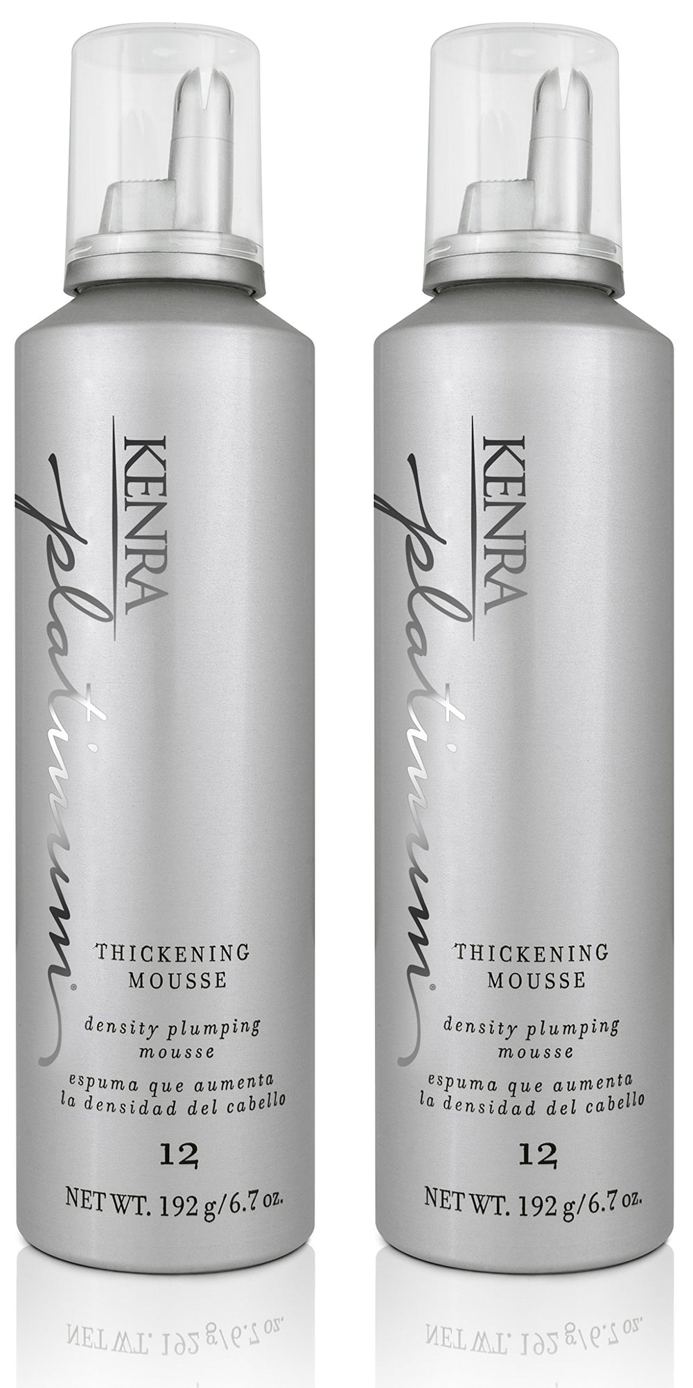 Kenra Platinum Thickening Mousse duo bottles for voluminous styling