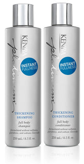 Kenra Platinum Thickening Shampoo bottle showing weightless lift for fuller hair