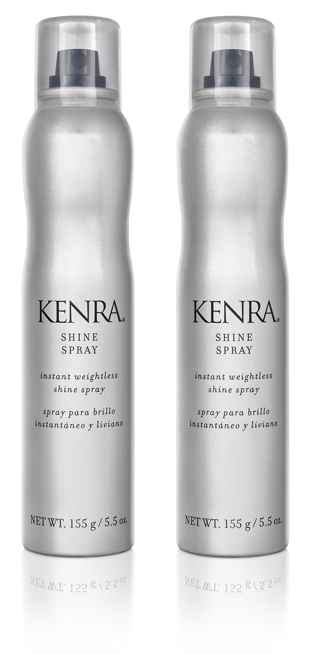 Kenra Shine Spray two-pack bottles delivering weightless shine for any style
