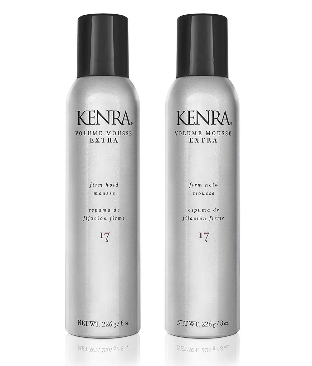 Kenra Volume Mousse Extra 17 bottle front view for voluminous styling.